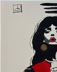 Jackie of Diamonds Original Acrylic Painting 11×14 Signed Canvas Art