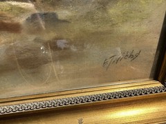 Edward T Gibbs Magnificent Antique Pastel Coastal Seascape Sailboats Painting