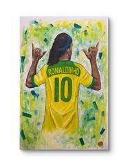 Ronaldinho painting on canvas Original, soccer art