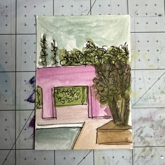 ACEO Original Art Card – Mexico City Study – 1K to OK #111