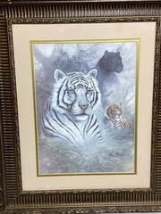 RUANE MANNING „SERENGETI PREDATOR“ LITHOGRAPH ON CANVAS 16″ x 20″