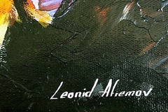 Leonid Afremov-Beautiful Siberian Tiger-Original Oil/Gall Wrap Canvas/Signed/COA