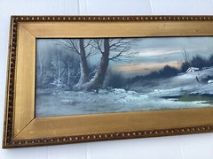 In the Manner of William Henry Chandler Winter Pastel Nice Original Frame