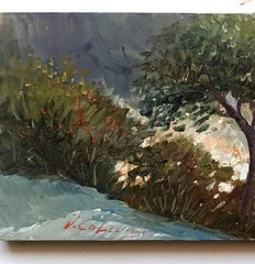 ITALY SEASIDE PAINTING AMALFI COAST ORIGINAL COLUCCI ITALIAN peinture tableau