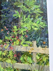 GARDEN PAINTING PORTRAIT IMPRESSIONIST LANDSCAPE PATH FAMILY GERARD MERFELD OIL