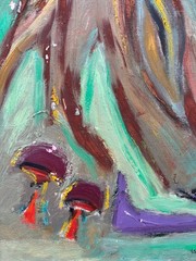 Expressionist Rolf Gjedsted Abstract Figure Composition Modern Art Painting
