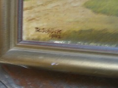 Theodor Schück 1882 Freiburg – 1956° Karlsruher School Oil Painting Antique Sign