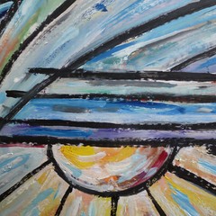 THE DEFINITION OF 8×10 oil painting card panel original art signed Crowell