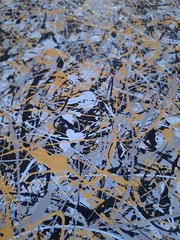 Original Abstract Action Painting jackson pollock style signed art Canvas