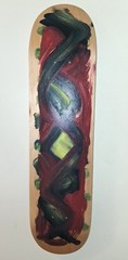 JOSH SMITH ‚Untitled #190‘, 2009 Hand-Painted Skateboard Deck SIGNED *Original*