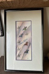 Ben Nelson (Ahn Hia Ohm) Native American Watercolor Painting Signed 1995