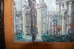 FRAMED ORIGINAL OIL ON CANVAS EL TEMPLETE OLD HAVANA, CUBA ARTIST: HECTO VIDAL