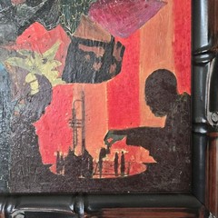Stunning Mid Century Modern Abstract Expressionist Oil Painting Modernist Perez