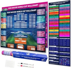 NicceMart World Cup Soccer Ball 2026 Tournament‌ 39″L x 26″W, 2026 Wallchart