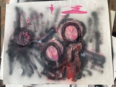 Ody West original “Bomb” graffiti street art 22×28 poster size acrylic spray