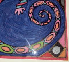 STEVE SHEPARD- Mississippi 1998 Original Framed/Matted/Signed Painting-GECKO