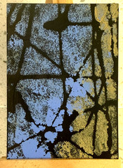 ACEO/ATC Original Landscape Acrylic Mini Painting „Icy Lake“ 3.5×2.5