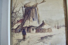 DUTCH ARTIST LOUIS APOL (1850-1936) of The HAGUE SCHOOL ORIG. FRAMED WATERCOLOR