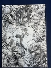 Levi Ackerman Original Comic Art Attack on Titan Sandra Rush Drawing Poster