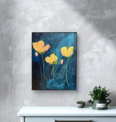 Mary Myers Original Abstract Expressionism 11×14 Floral Signed Fine Art