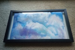 Glass Mounted Pastel ‚Clouds‘