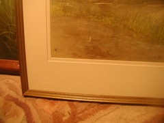 1944 WATERCOLOR SEASCAPE,LARGE,BY JOSEPH ANTHONY ATCHISON,EASTERN SHORE VA,ORIG