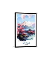 Mount Fuji Japan Travel Poster or Gallery Canvas Wrap Wall Art Home
