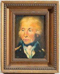 Vintage Oil Painting of Admiral Horation Nelson by Robert Koral, 10.75 x 8.75″