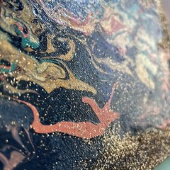 Original Kayla Braden “Ocean” Acrylic Abstract Glitter Painting on Canvas 🌊