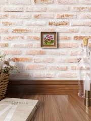 Geranium Original Painting 3D Semi-Abstract Art Deco Flower Handmade Wall Art
