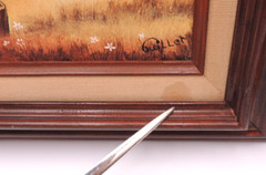 4pc Set Vintage Framed Oil Painting Signed Farm Barn Countryside Original Art Ca