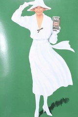 PERSIL curved enamel sign, 39 x 59 cm, enamel advertisement for Persil …