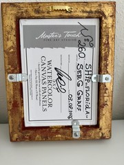 Set of 3 Small Serg Graff Nautical Paintings Framed Sailing Ship Seascapes Art