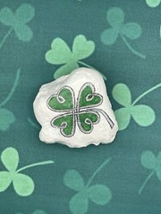 Celtic Four Leaf Clover, Luck O‘ the Irish, St. Patrick’s Day, Painted Rock