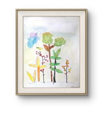 Original Contemporary Mixed Media Wall Art Summer Floral Garden, Holly Hammond