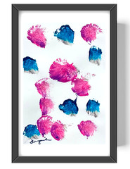 Guajardo Art Bubble Gum Pop 9X6 Paper Unique Abstract Expressionism