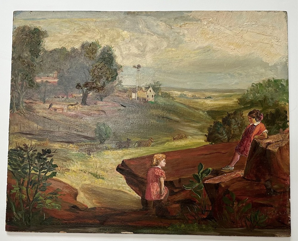 Glen Ranney Early 20th C. Painting Midwest Farm Landscape – WPA Artist