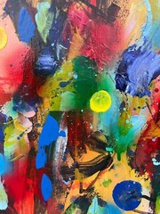 Rolf Gjedsted 1947-2022 Modern Art from Copenhagen Abstract Colorful Composition