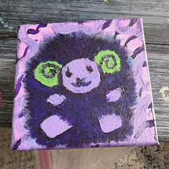 Original acrylic painting signed and dated “Kevin” 4×4