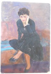 Soviet Impressionist Art,Painting, M. HARUTYUNYAN,Armenia,Armenian Girl,1950s
