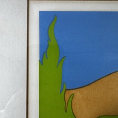 Bob Montgomery Signed Mid Century MCM Abstract Modern 1960s Serigraph Art 75/125
