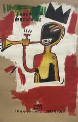 2 X Jean Michel Basquiat Original Painting Drawings Graffiti Street Art NYC F67