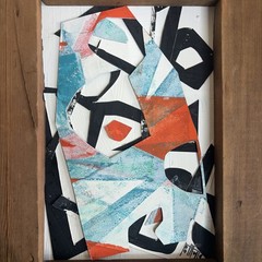 Beto Mejia Original Modern Abstract Expressionist Art Painting Collage