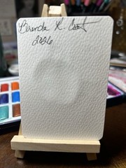 Watercolor And Ink ACEO Original Painting Of Bird On A Branch