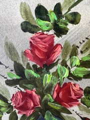 Old Vintage Signed Floral Oil Painting Still Life Flowers Antique Picture Frame
