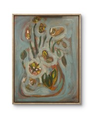 UNFRAMED Abstract Expressionism Floral Original painting Сanvas 11×14 Brand New
