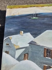 Vintage Warren Beach Landscape Painting Rare Estate Find