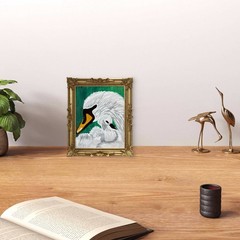 MER ORIGINAL FARMHOUSE BABY AND MAMA LOVING SWANS HOME DECOR CANVAS ART 11X14