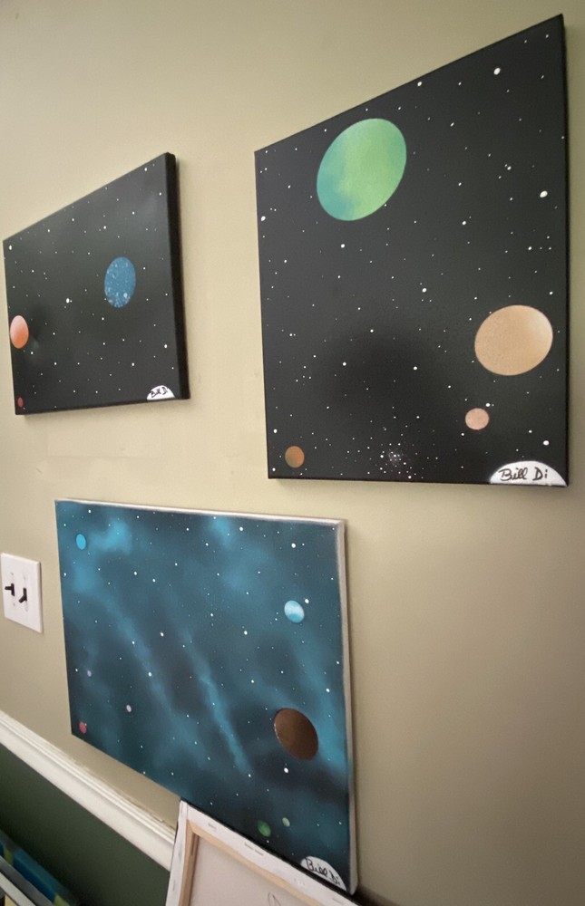 Space Paintings from the Galaxy Collection (3 Piece Set)