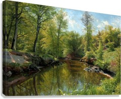 Peder Mork Monsted Rowing a River Reproduction – Giclee Canvas/Paper/Stretched
